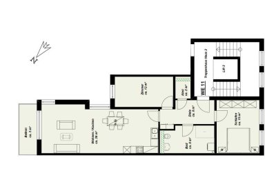RESERVIERT! Barrierefreie 3-Raumwohnung mit Balkon, Einbauküche und Abstellraum