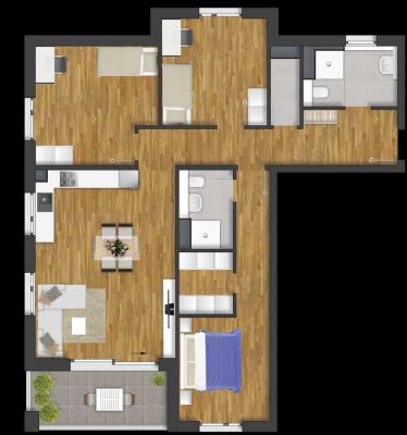 Großzügige 4-Zimmer-Obergeschosswohnung