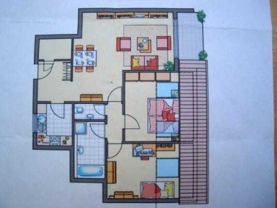 Modernisierte 3-Raum-Wohnung mit Balkon und Einbauküche in Schwieberdingen