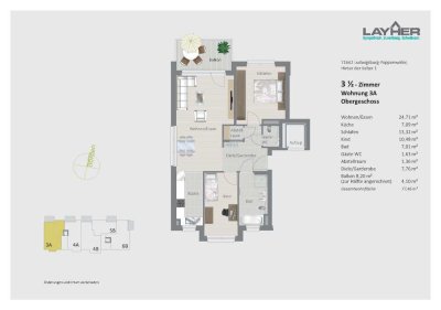 Erstbezug - LB-Poppenweiler: sonnige 3 1/2-Zimmer-Obergeschosswohnung * Einbauküche * TG * Aufzug