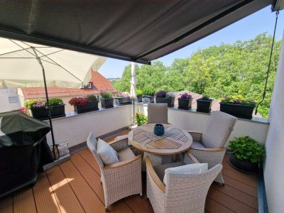 Traumwohnung mit außergewöhnlicher Terrasse, offenem Wohnkonzept und hochwertiger Ausstattung