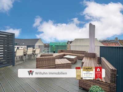 Exklusives Penthouse mit 38 m² Dachterrasse | EBK | Aufzug | Stellplatz | Gäste-WC
