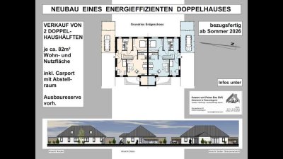 Neubau eines energieeffizienten Doppelhauses -Provisionsfrei-