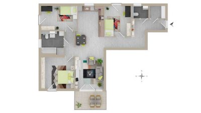 4-Zimmer-Wohnung Nr. 12 in Haus 5 zu verkaufen