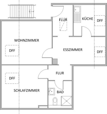 Gepflegte 2,5-Zimmer-Dachgeschosswohnung mit EBK in Regensburg