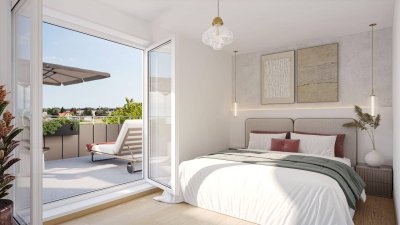 Anlage/Vorsorgewohnung: Klimaaktiv-zertifiziert, ca. 49 m2, Terrasse, niedrige Betriebskosten, hauseigene Tiefgarage!