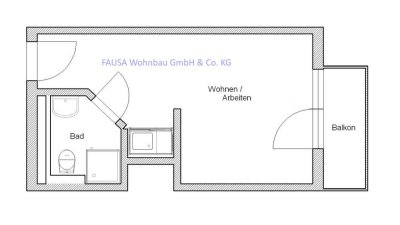 FÜR STUDENTEN: Apartment im 1. OG, ab 16.11. möglich