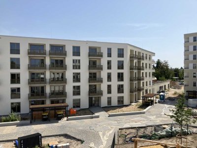 Öffentlich geförderte Drei-Zimmer-Neubauwohnung mit Balkon