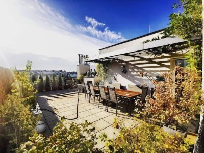 Ca. 10 Gehminuten von Wien! Wohnen mit Stil &amp; Freiraum! ~118 m² Terrasse I Tiefgarage I Klimaanlage I Schnellbahn-Nähe