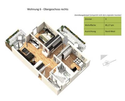 Exklusive, neuwertige 3-Raum-Wohnung mit EBK in Kaufbeuren