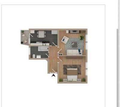 Modernisierte 2-Raum-Wohnung mit Balkon in Ludwigshafen