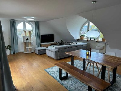 helle 3,5-Zimmer-Dachgeschosswohnung in ruhiger Lage über den Dächern von Bad Säckingen