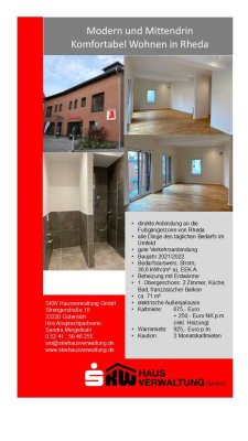 Exklusive, neuwertige 2-Zimmer-Wohnung mit gehobener Innenausstattung in Rheda