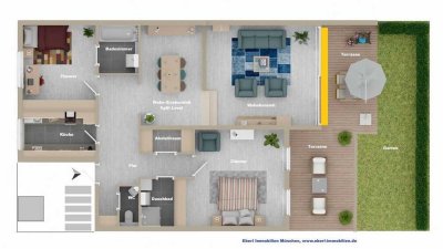Bezugsfrei! 3-Zimmer-Gartenwohnung mit 2 Bädern – Jetzt einziehen