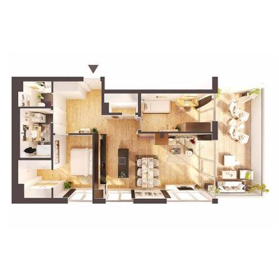 Hochwertige 3-Zimmer Penthousewohnung mit Terrasse (Top W15)
