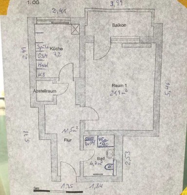 Geschmackvolle 1,5-Raum-Wohnung mit Balkon und Einbauküche in Darmstadt