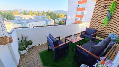 Strahlende vier Zimmerwohnung mit Weitblick über Steyr!