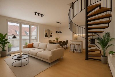 Moderne 3,5 Zimmer Maisonette-Wohnung mit Stil – Lichtdurchflutet & zentral gelegen