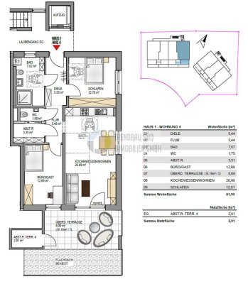 Nachhaltig Wohnen in Mietingen - Energieeffiziente Neubauwohnung KfW 40 + QNG