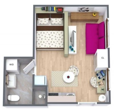 Stilvolle, sanierte 1-Zimmer-Wohnung mit Balkon und EBK in Reinbek