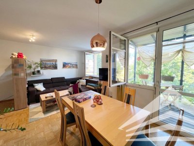 Gut aufgeteilte 3-Zimmer Wohnung mit Innenhof-Loggia und Küche!