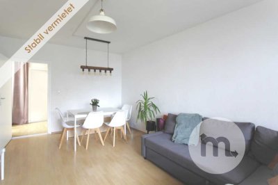 Gut vermietete, gepflegte Loggiawohnung