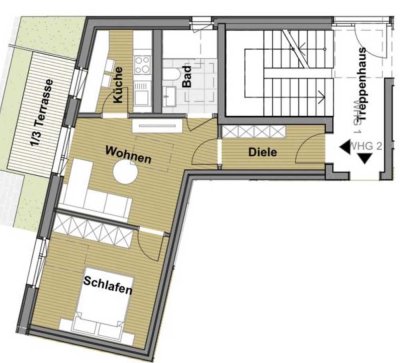 Erstbezug Neubau in Top-Lage Dorfens! Hochwertige 2-Zimmer Wohnung mit Küche und Terrasse