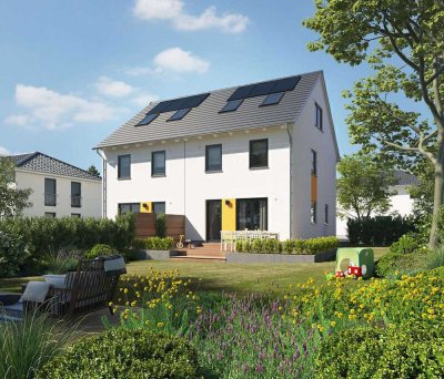 2 Doppelhaus Hälften, massiv gebaut, Preis inkl. Grundstück