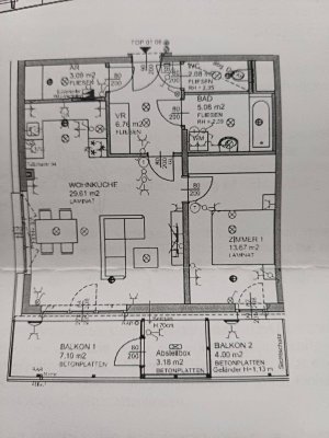 Moderne 2-Zimmer Wohnung mit Balkon und Aufzug