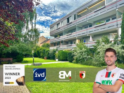 Leerstehend! 2-Zimmer-Wohnung mit verglaster Loggia, Balkon und TG-Stellplatz in Augsburg-Pfersee