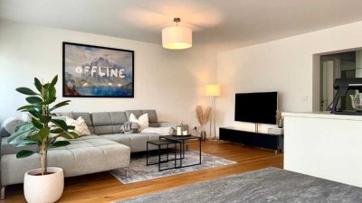 Moderne, helle Wohnung mit Blick ins Grüne