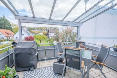 Hochwertige, komfortable Maisonette-Whg mit großem Balkon, Innenstadtlage Gerlingen
