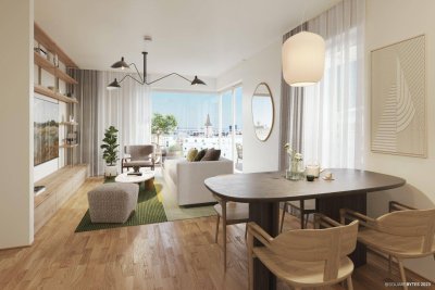 „Village im Dritten – PEAK HOMES“ Bezugsfertige 3-Zimmer Eigentumswohnung mit Balkon (Provisionsfrei) Top 53