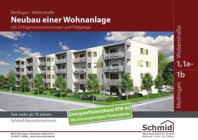Neubau KfW 40 Standard - Großzügige  3-Zimmerwohnung mit Garten