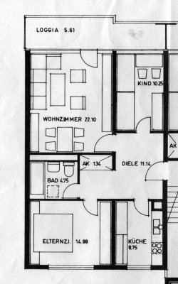 Schöne 3-Zi.Wohnung mit Blick ins Grüne und Parkett/Laminat ab August von Privat (provisionsfrei)