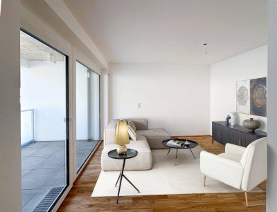 Neubauprojekt direkt am Stadtplatz in Mauthausen - Moderne 2-Zimmer-Genossenschaftswohnung mit Loggia - Für Personen ab 50 Jahren