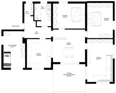 Großzügige 5-Zimmer-EG-Wohnung mit Garten – Doppelhaus-Feeling