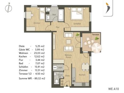 Moderne 3-Zimmer-Gartenwohnung in Unterhaching