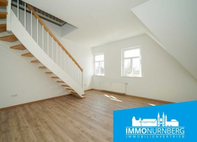 Conradty-Siedlung: Maisonette (2 Zi. + Studio) im sanierten Altbau