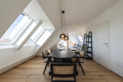 Sonnige 3-Zimmer Dachgeschosswohnung mit Dachterrasse und Grünblick!