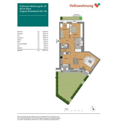 Drei-Zimmer-Neubauwohnung mit Garten und herrlichem Weitblick