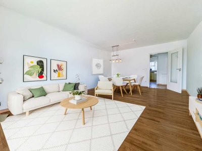Gepflegte 3 ZKB mit 2 Bädern, Einbauküche, Sonnenbalkon und beheiztem Hobbykeller in ruhiger Lage