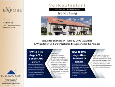 2-Zimmerwohnung mit Gartenanteil Nr. 02, KfW 40 QNG zinsgünstige Darlehen und Steuervorteile.