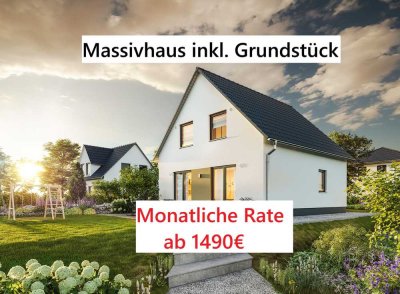 1.490€ Rate: neues Haus mit sonnigem Grundstück in Borkwalde