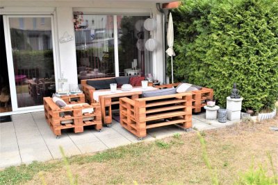 Vermietete, moderne Dreizimmer-Gartenwohnung in zentraler Lage von Wehen