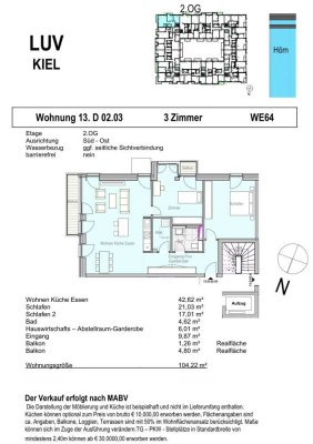 Maritime 3-Zimmer-Neubauwohung Süd-Ausrichtung im Baufeld XIII an der Hörn