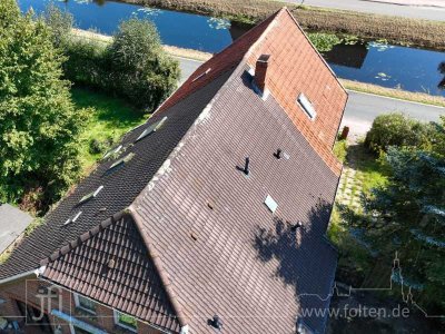Fehnhaus mit Doppelgarage direkt am Großefehnkanal