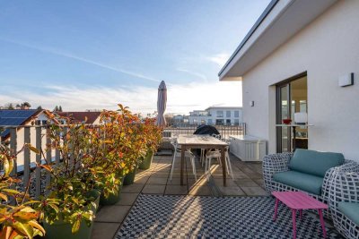 Dachterrassenwohnung mit vorzüglichem Grundriss und stylischer Design-Ausstattung