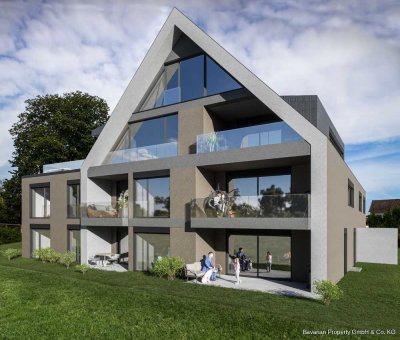 Moderne 2-Zimmer-Dachgeschosswohnung mit Loggia in Friedrichshafen-Fischbach