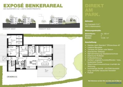 Traumhafte, energieeffiziente 4-Zi.-Whg. - Direkt am Park